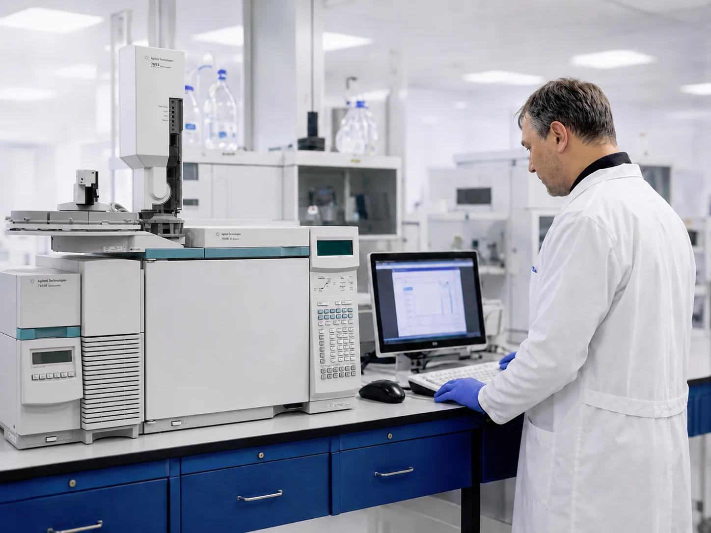 ScientifiCo technician working with laboratory equipment